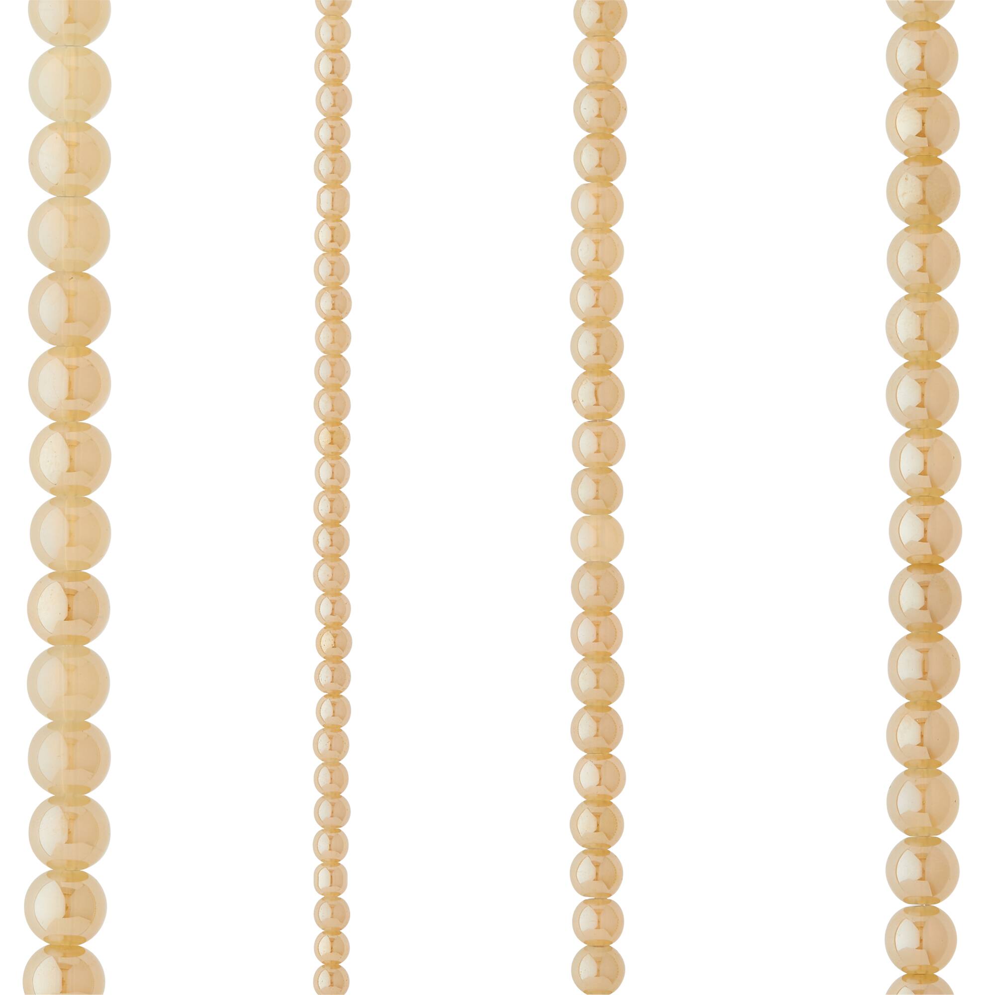 Champagne Silverite Round Glass Beads by Bead Landing™